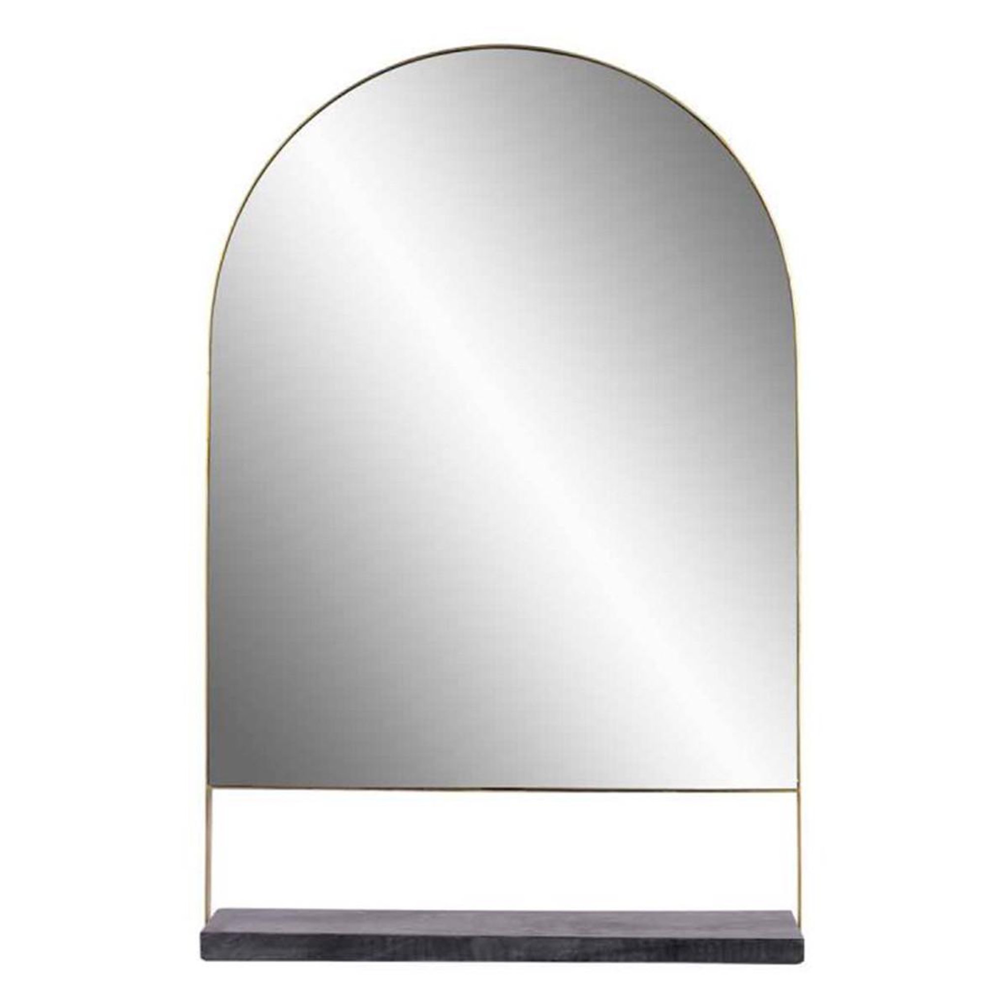 Paris Prix Miroir mural & étagère design  doha  69cm noir