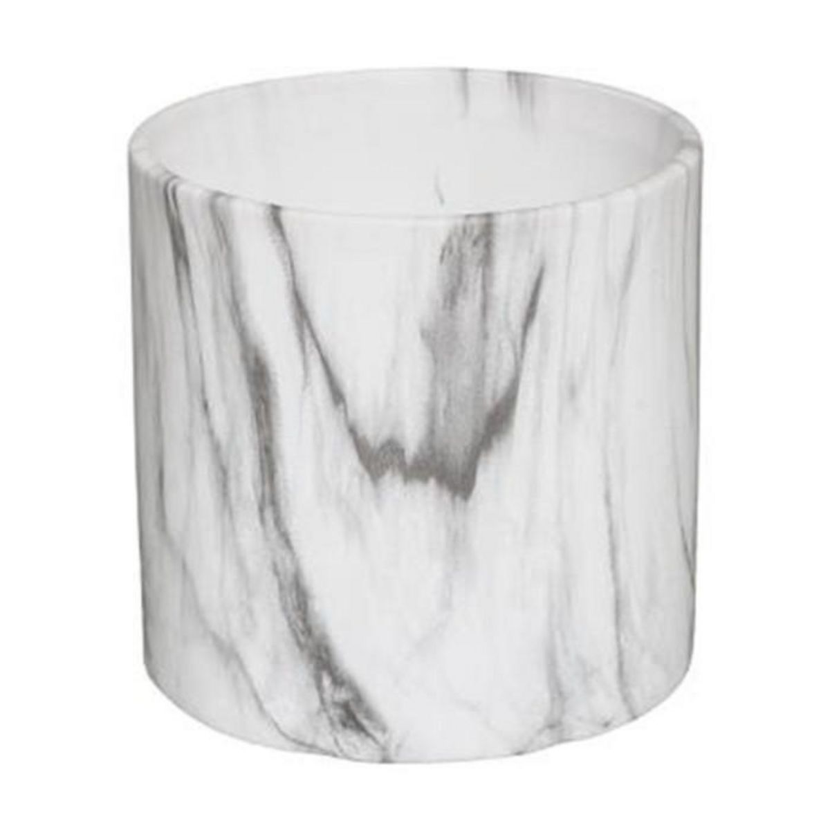 ATMOSPHERA Lot de 2 Cache-Pots  Effet Marbre  14cm Noir & Blanc