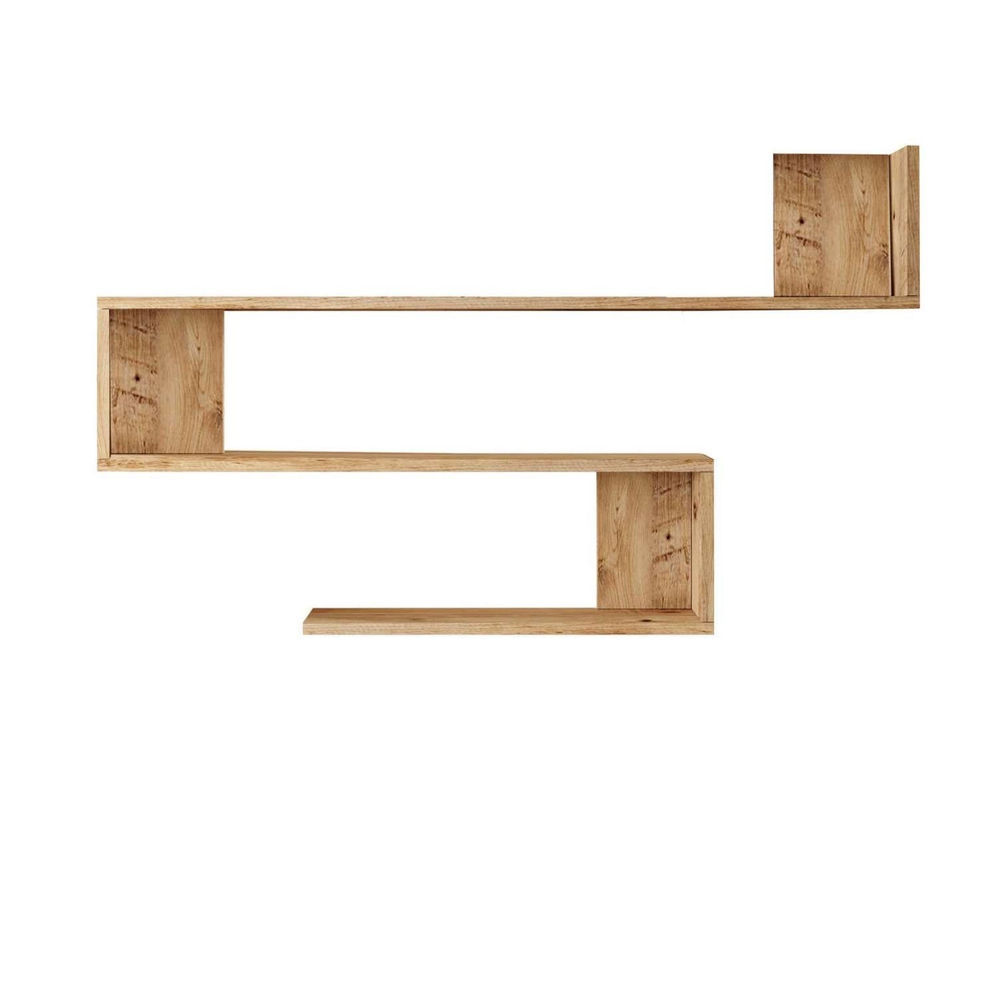 Voir la diapositive 1 : TOILINUX Etagère murale 3 tablettes oscillia en bois