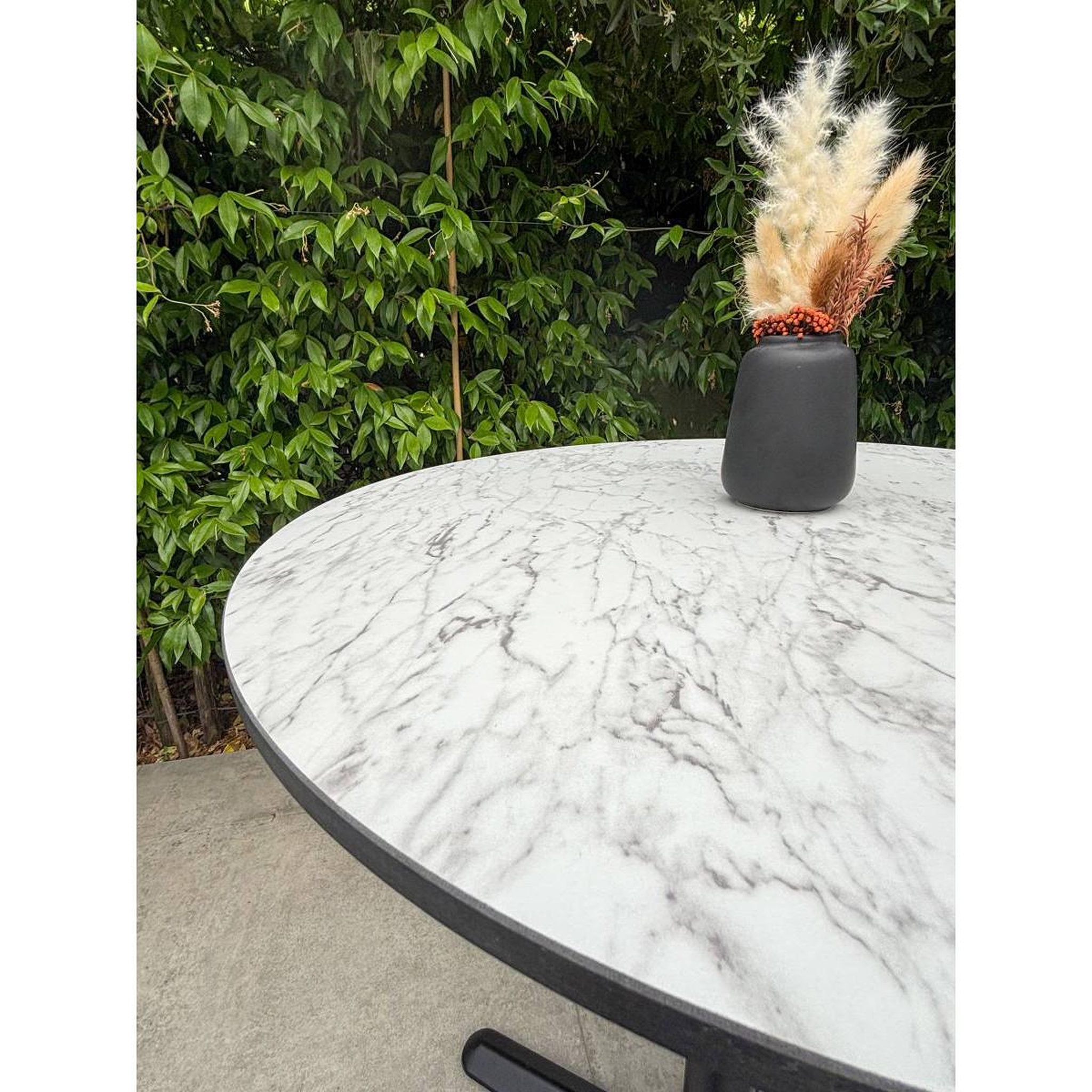 Voir la diapositive 3 : Paris Prix Table de jardin ronde  bistro  60cm blanc