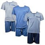 OZABI Pyjama Court Homme ECO HOMEWEAR. Coloris disponibles : Bleu