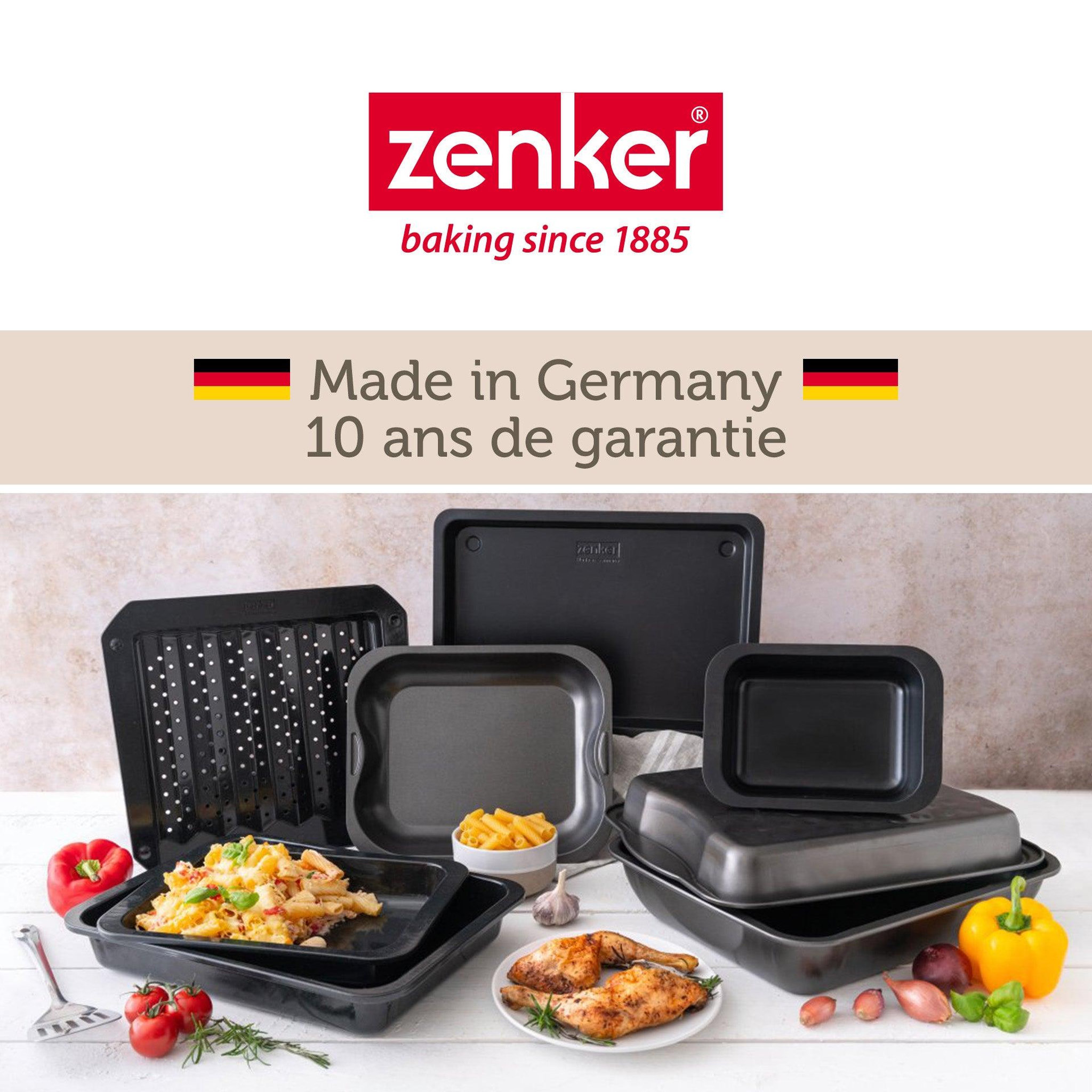 Voir la diapositive 5 : ZENKER Lot de 2 plats four 40/34/8 cm en acier émaillé avec 2 ustensiles zenker special cooking