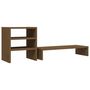 Voir la diapositive 6 : VIDAXL Support de moniteur Marron miel 81x20x30 cm Bois de pin solide