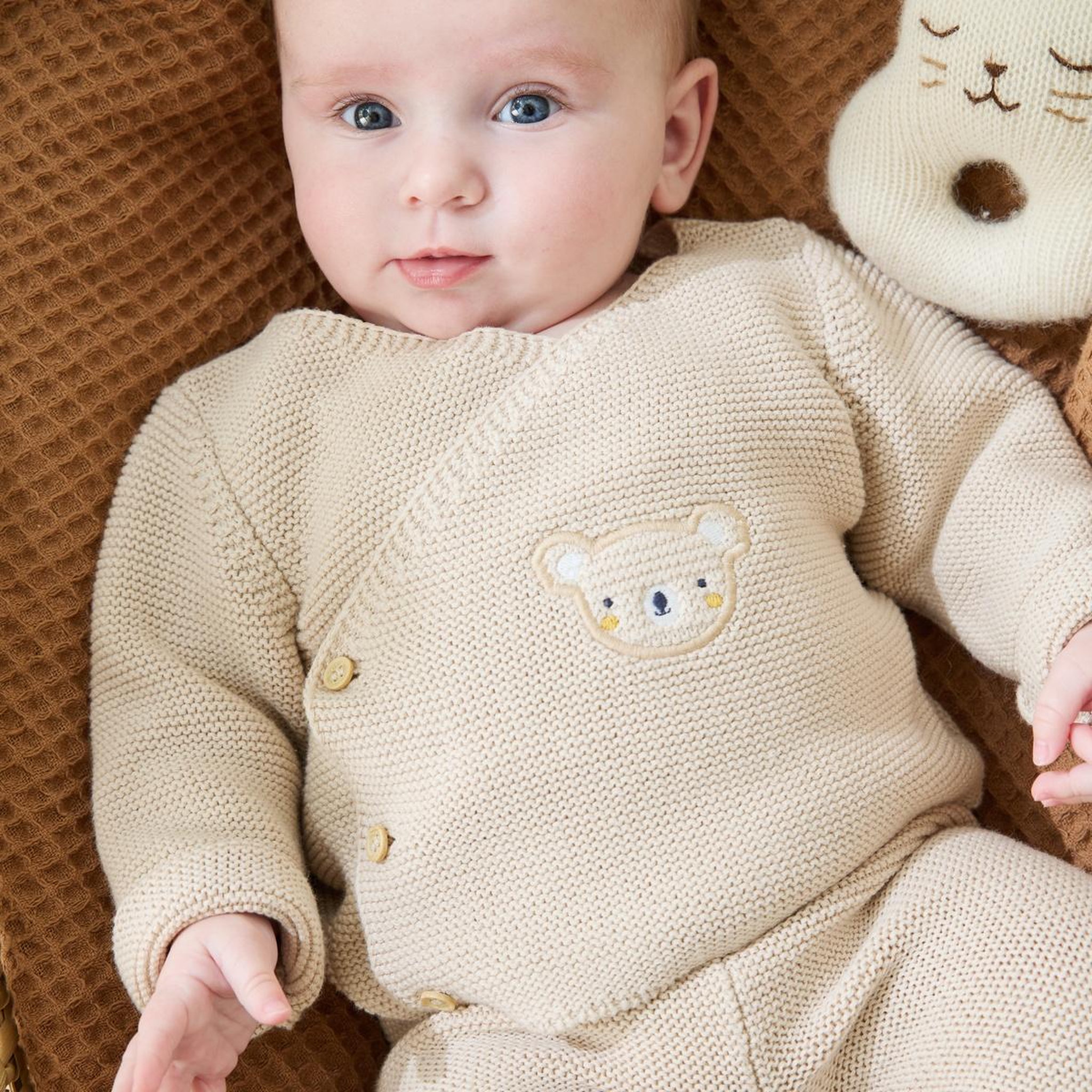 Voir la diapositive 4 : Petit BÃ©guin Ensemble bébé gilet et pantalon en tricot mini rêve