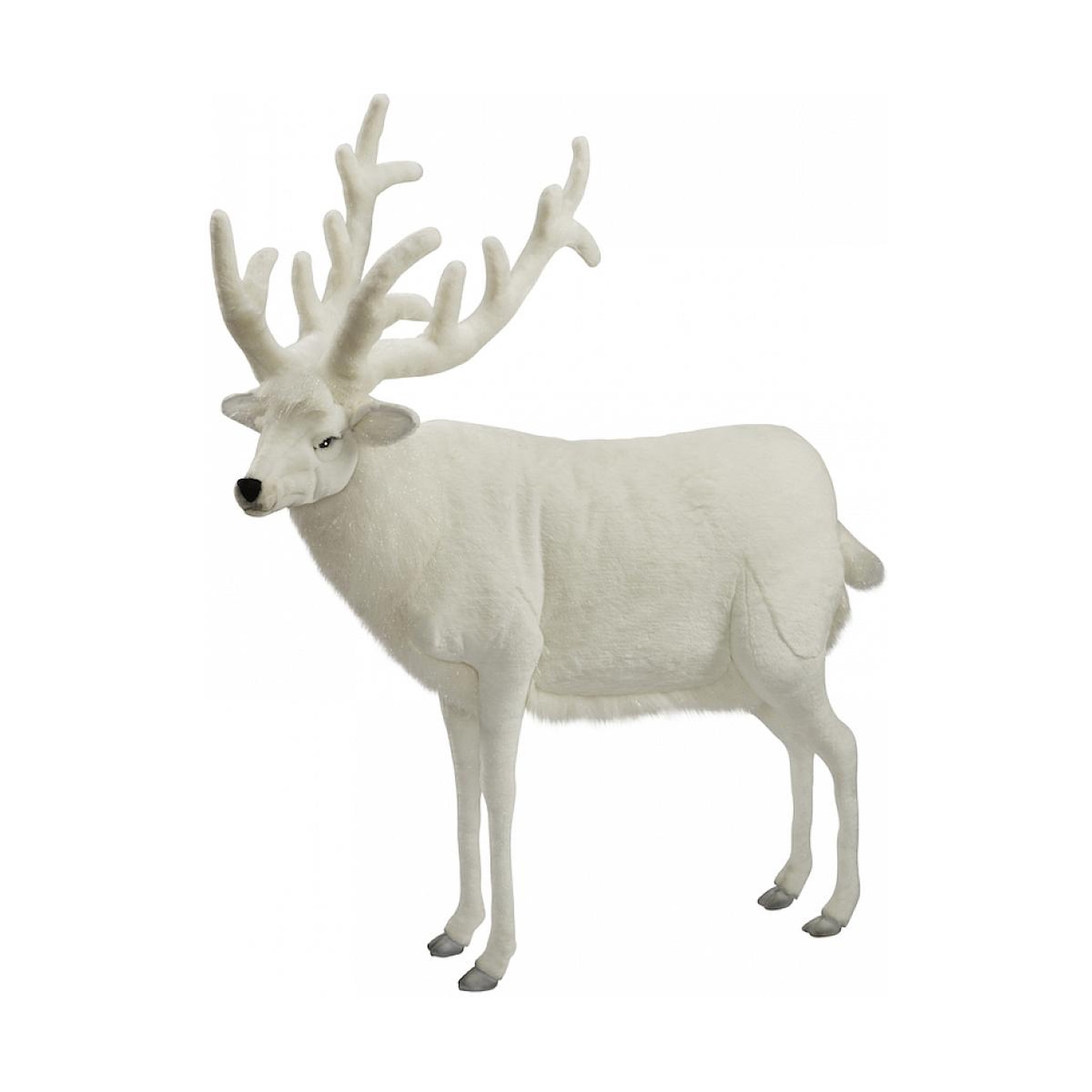 Hansa Hansa Peluche Geante Renne Blanc 150 cm H et 140 cm L