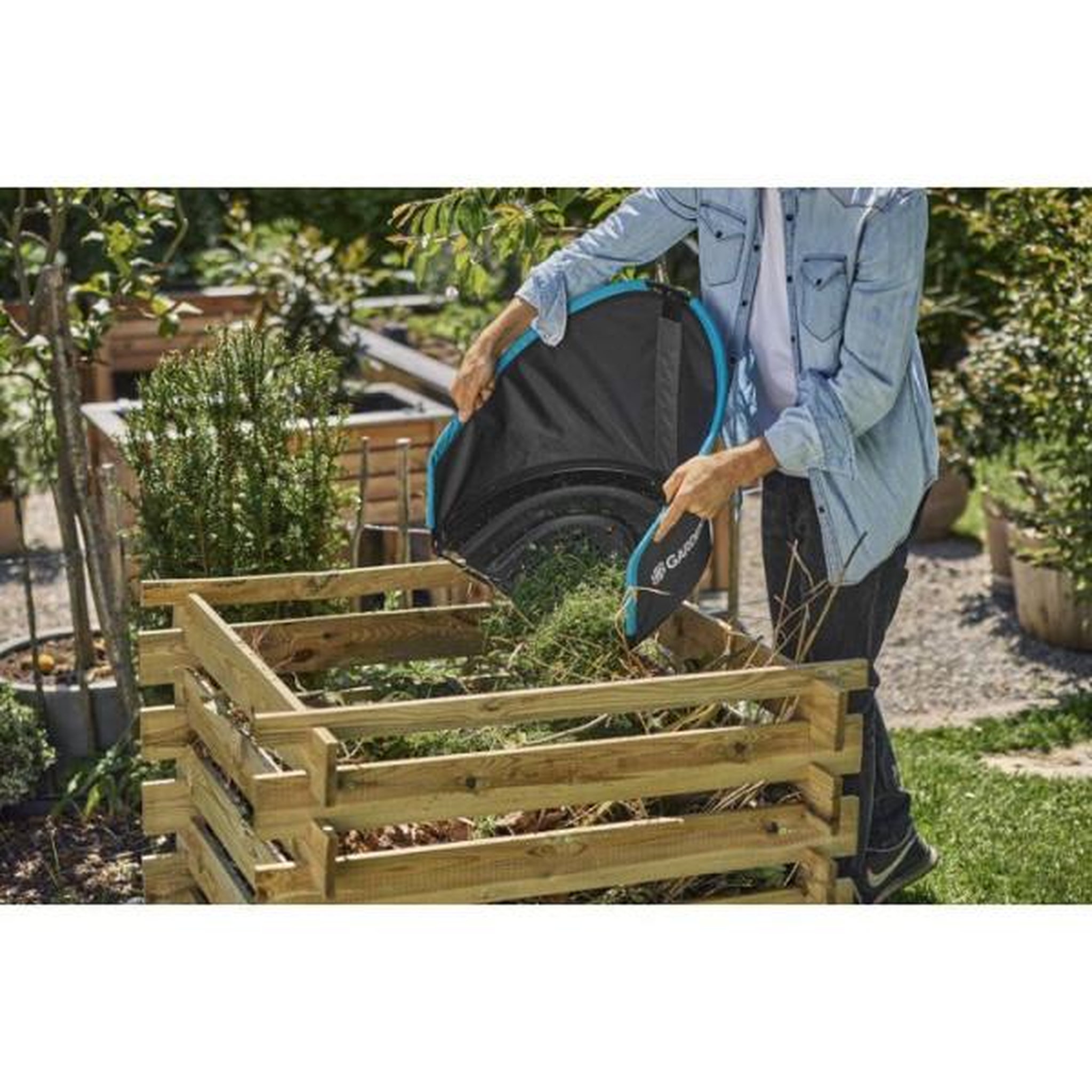 Voir la diapositive 2 : Gardena Bac de ramassage tondeuse - gardena - 49 l
