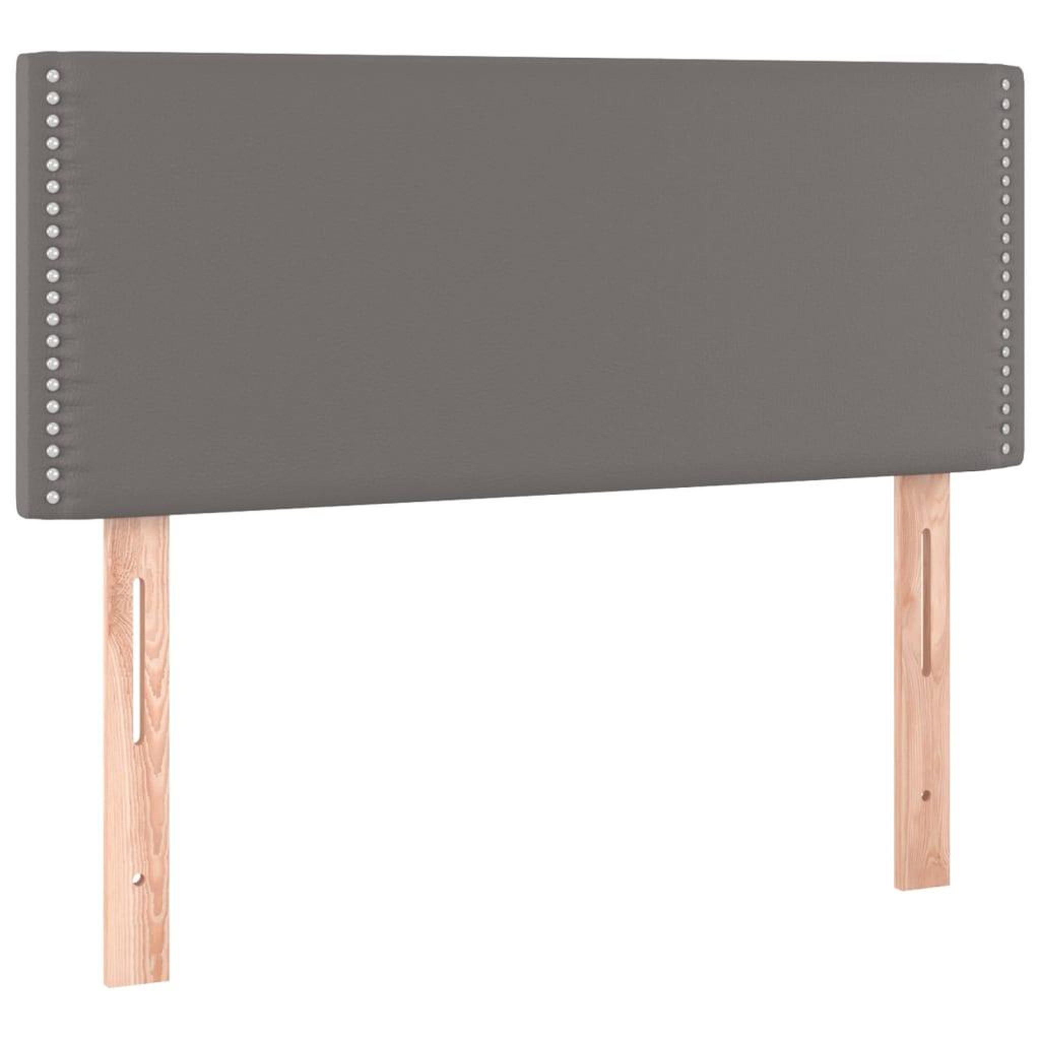Voir la diapositive 2 : VIDAXL Tete de lit Gris 100x5x78/88 cm Similicuir