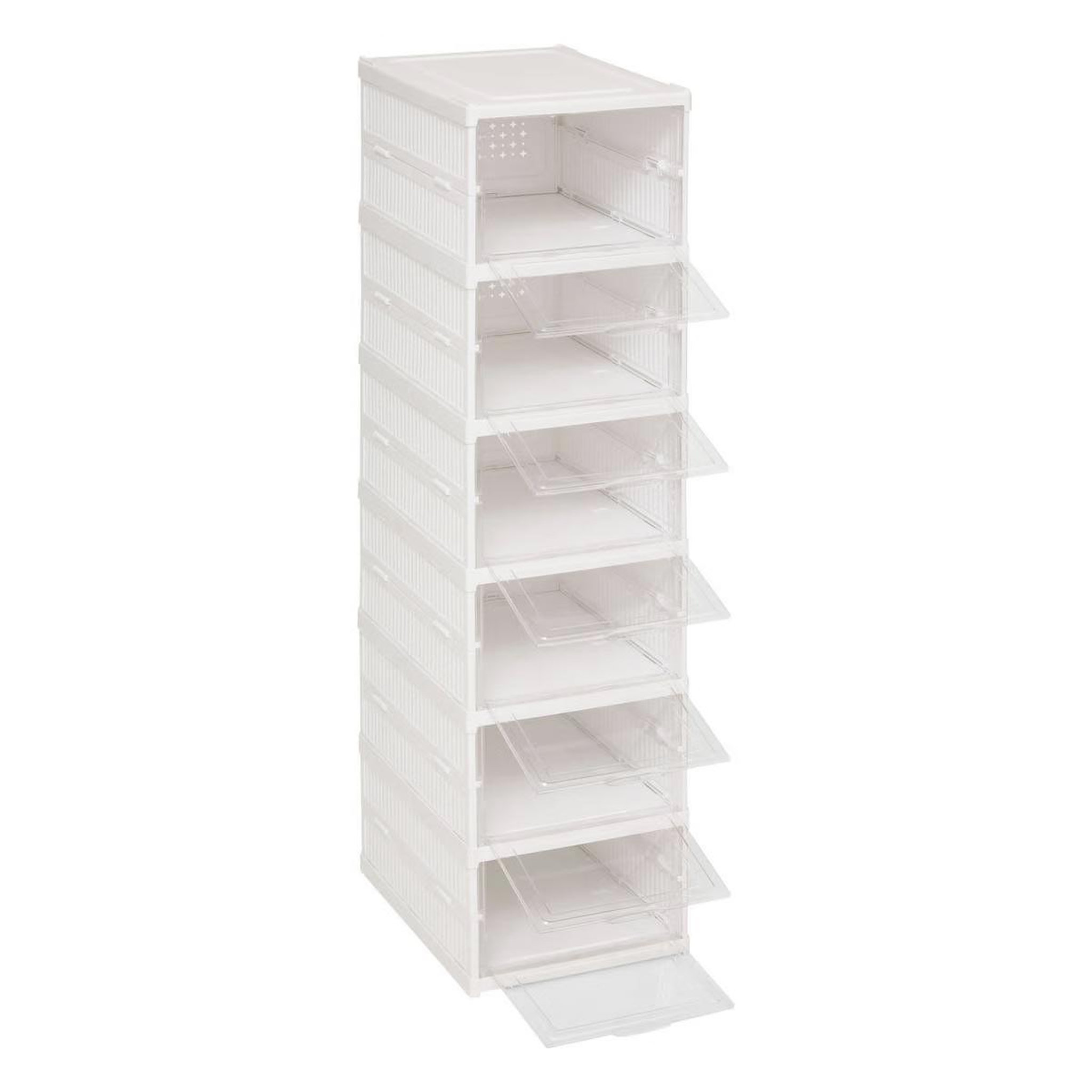 FIVE Range-chaussures 6 paires  fold'n  108cm blanc