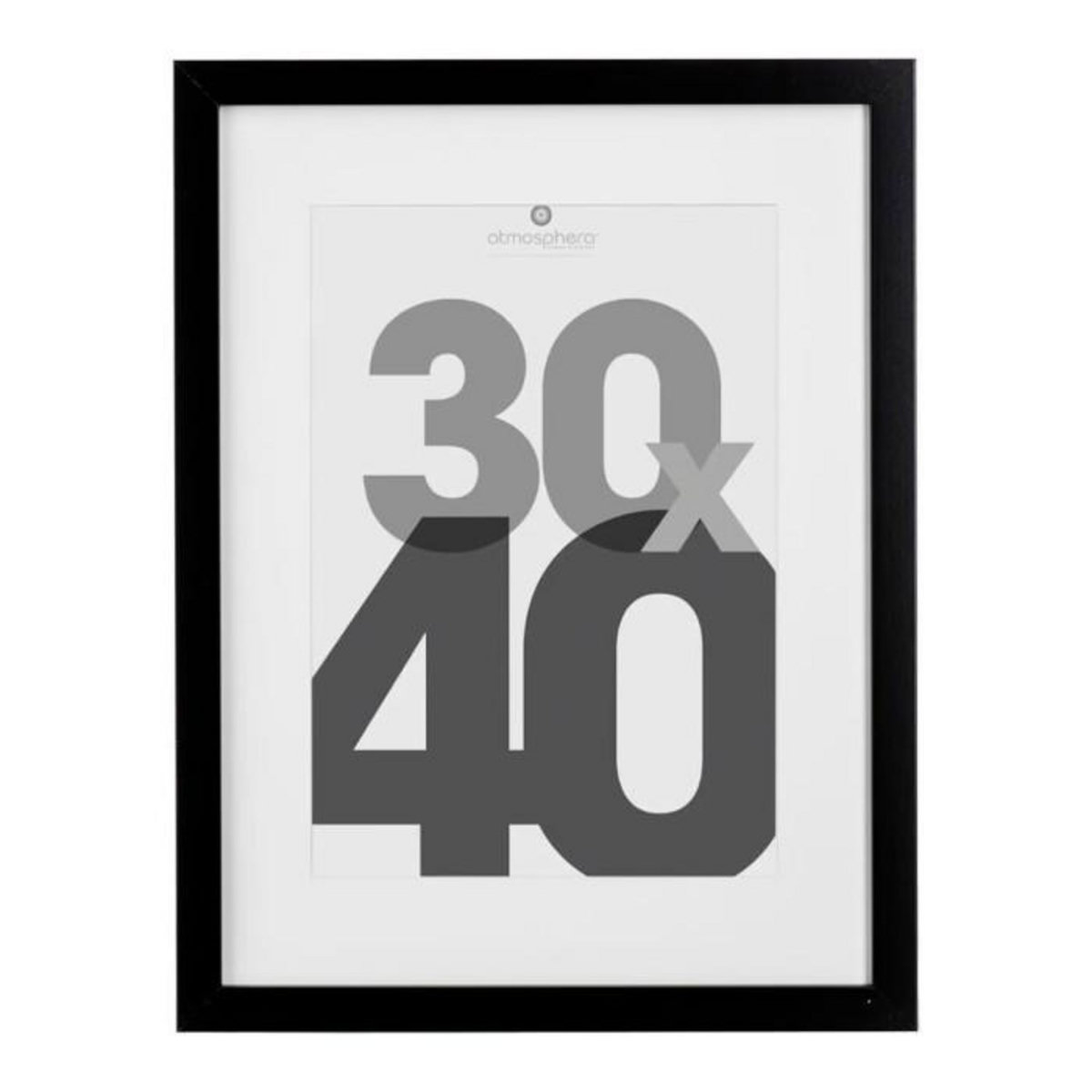 ATMOSPHERA Cadre Photo Bois 30x40cm Noir