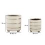 Voir la diapositive 6 : Paris Prix Lot de 2 Vases en Céramique  Ray  24cm Blanc & Argent