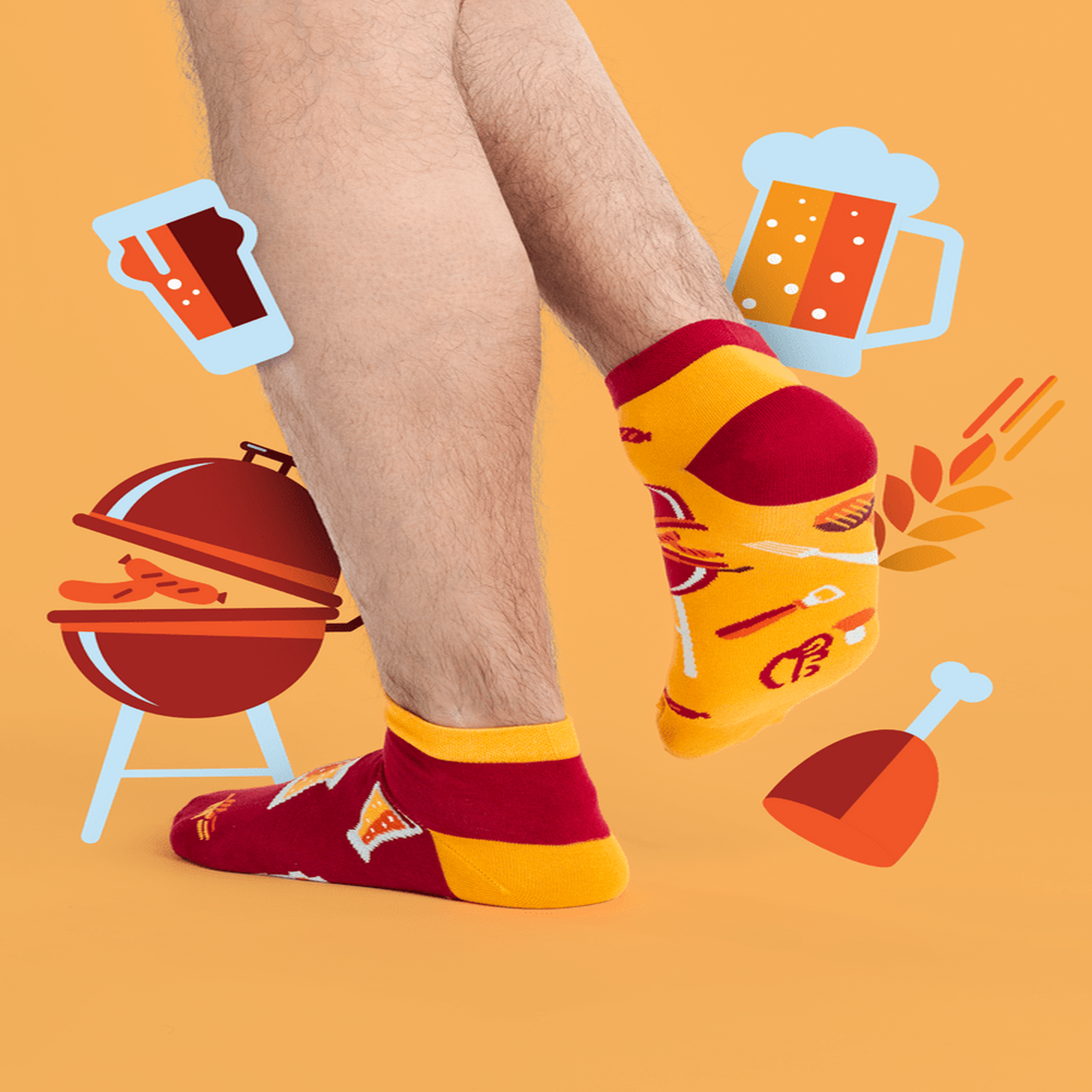 Voir la diapositive 2 : DEDOLES Socquettes bière et barbecue