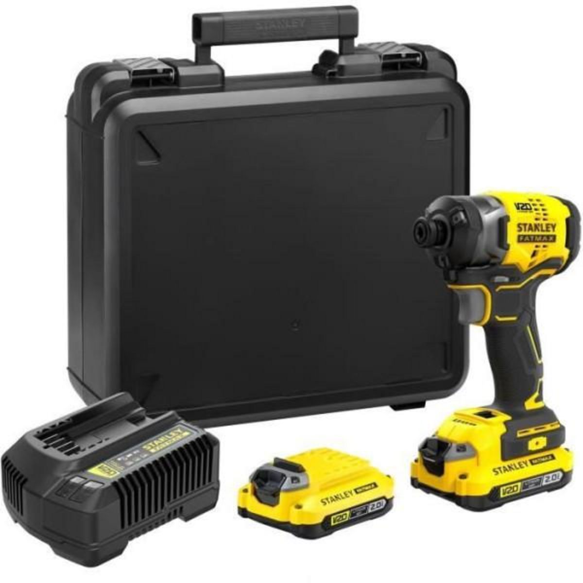 Stanley Visseuse a impacts - STANLEY FATMAX V20 - SFMCF820D2K-QW - 190 Nm Brushless - Lithium 18V - 2 Batteries 2Ah
