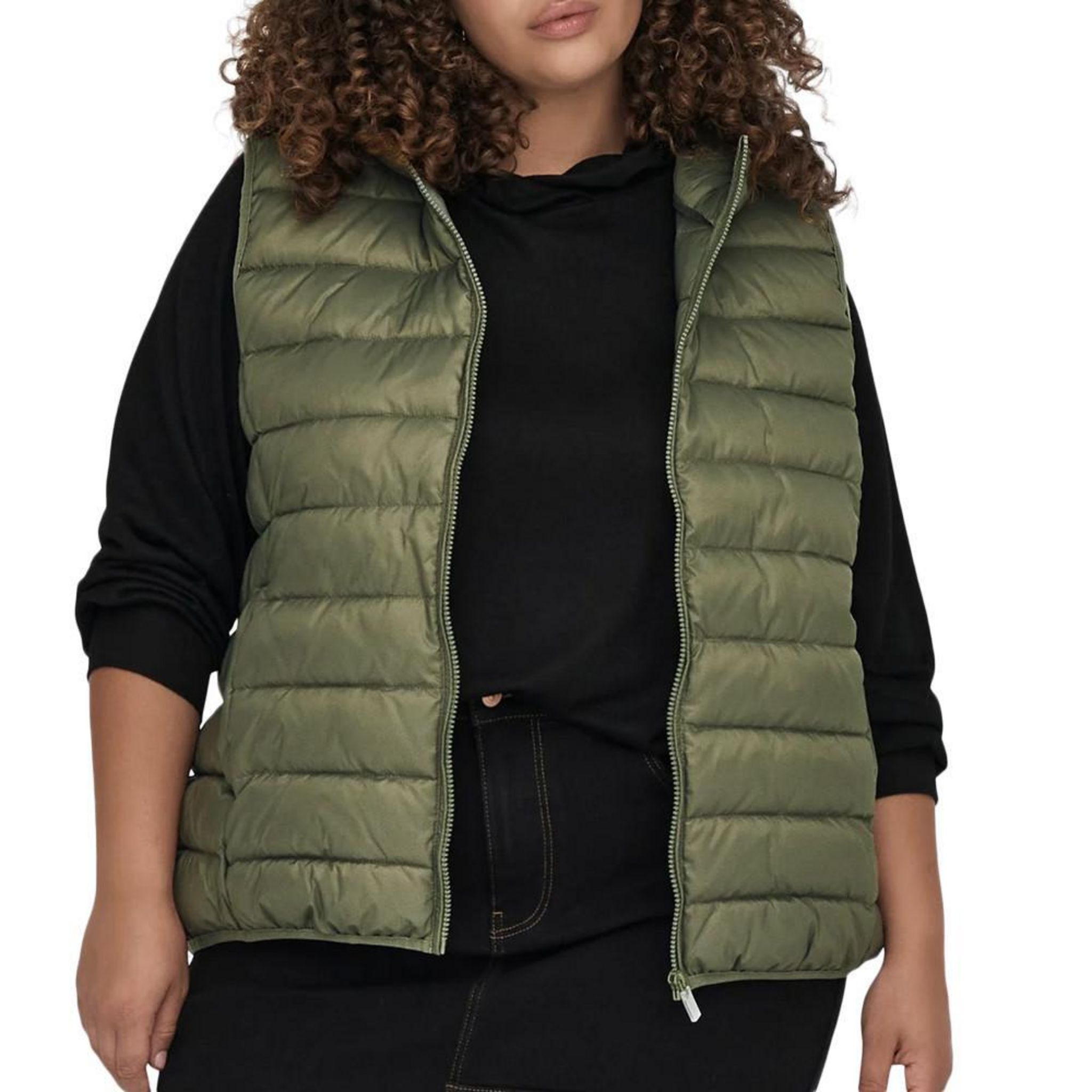 Only Doudoune Sans Manches  Femme Only Carmakoma Carnew. Coloris disponibles : Vert