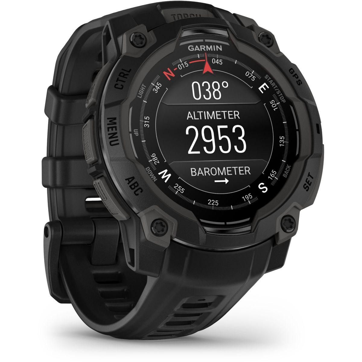 GARMIN Montre sport Instinct3 Amoled 45mm Noir Bracelet noir