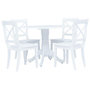 Voir la diapositive 1 : VIDAXL Ensemble de salle a manger 5 pcs Bois d'hevea Blanc