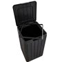 Voir la diapositive 6 : Toomax Poubelle de jardin 80 Litres Noire 38 x 38 x H65 cm Couvercle à pression TOOMAX