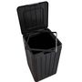 Voir la diapositive 6 : Toomax Poubelle de jardin 80 Litres Noire 38 x 38 x H65 cm Couvercle à pression TOOMAX