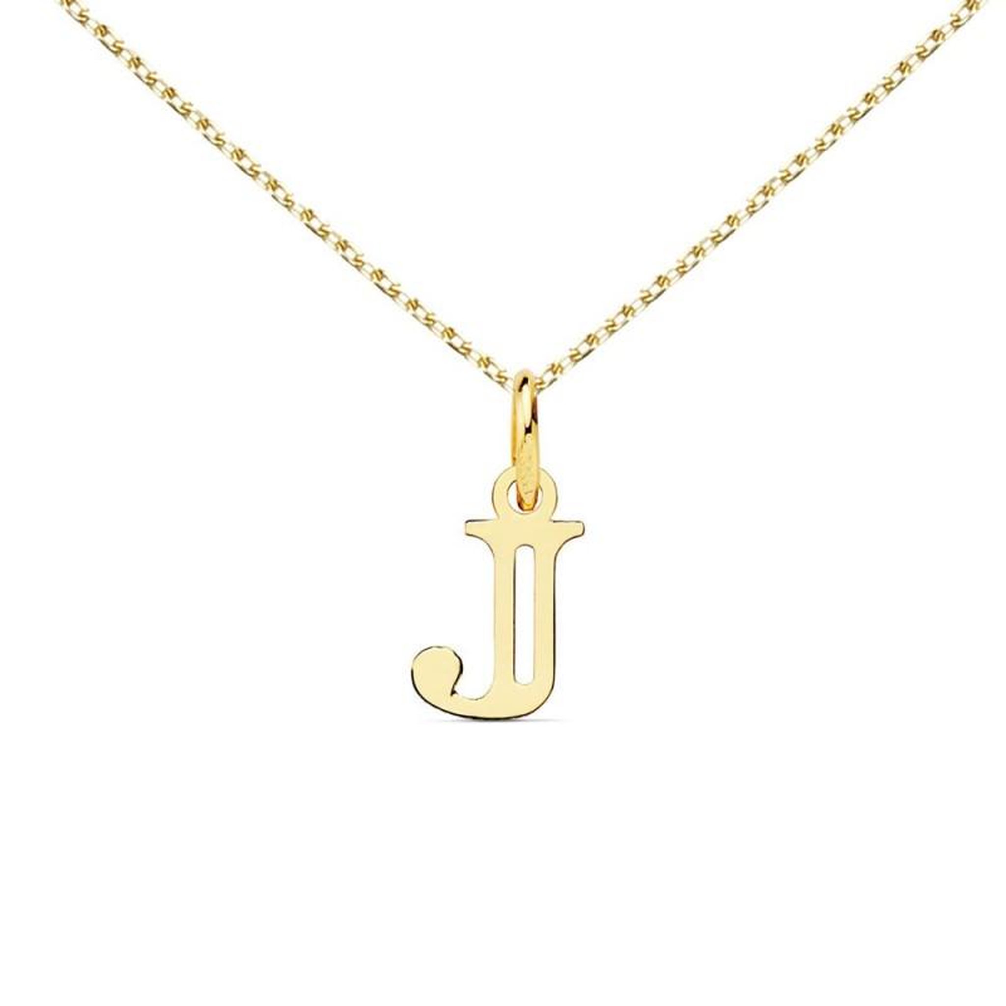 L'ATELIER D'AZUR Collier - Pendentif Lettre  J  Or 750/1000 - Chaine Dorée