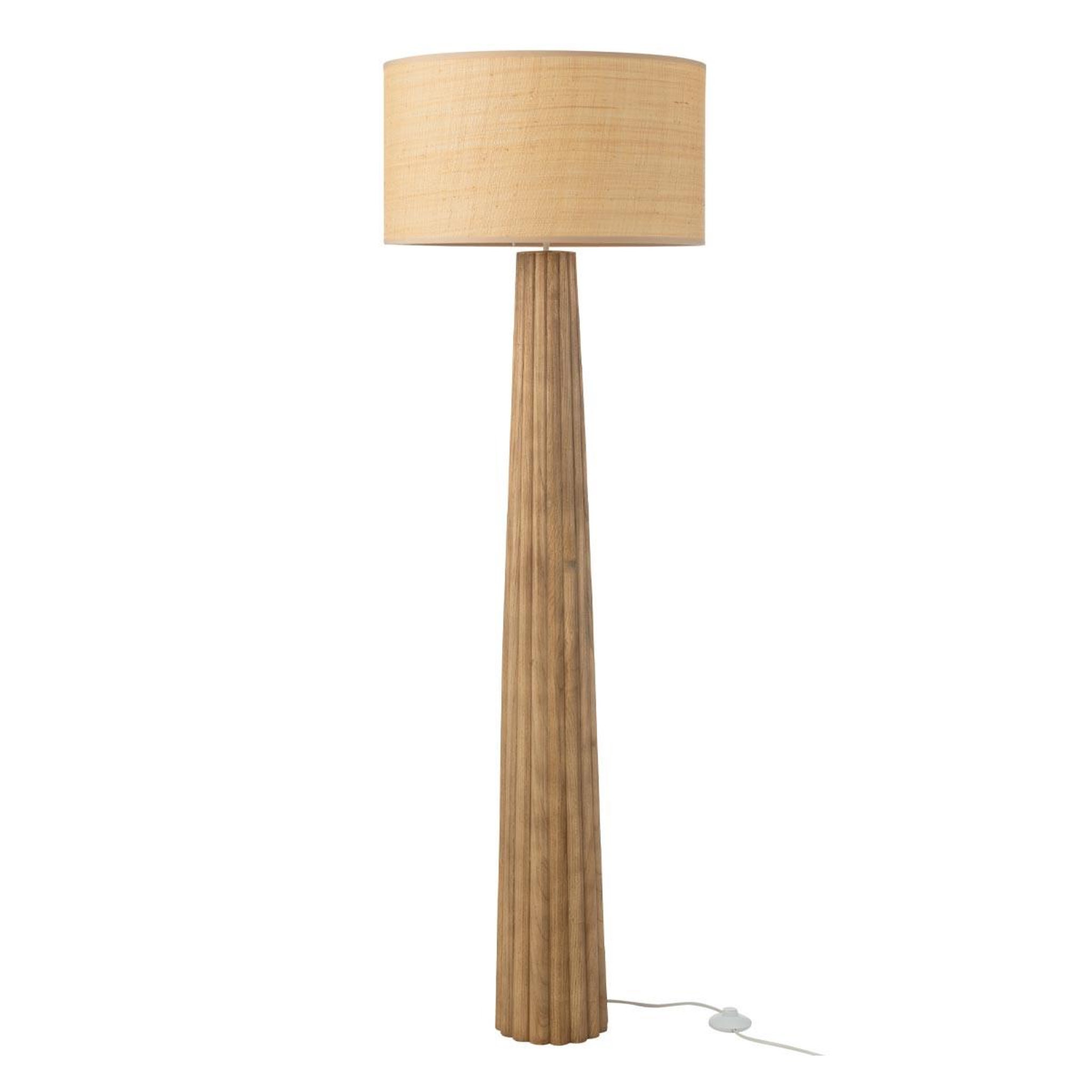 J-LINE Lampadaire parapluie en bois  ailanthus  157cm naturel