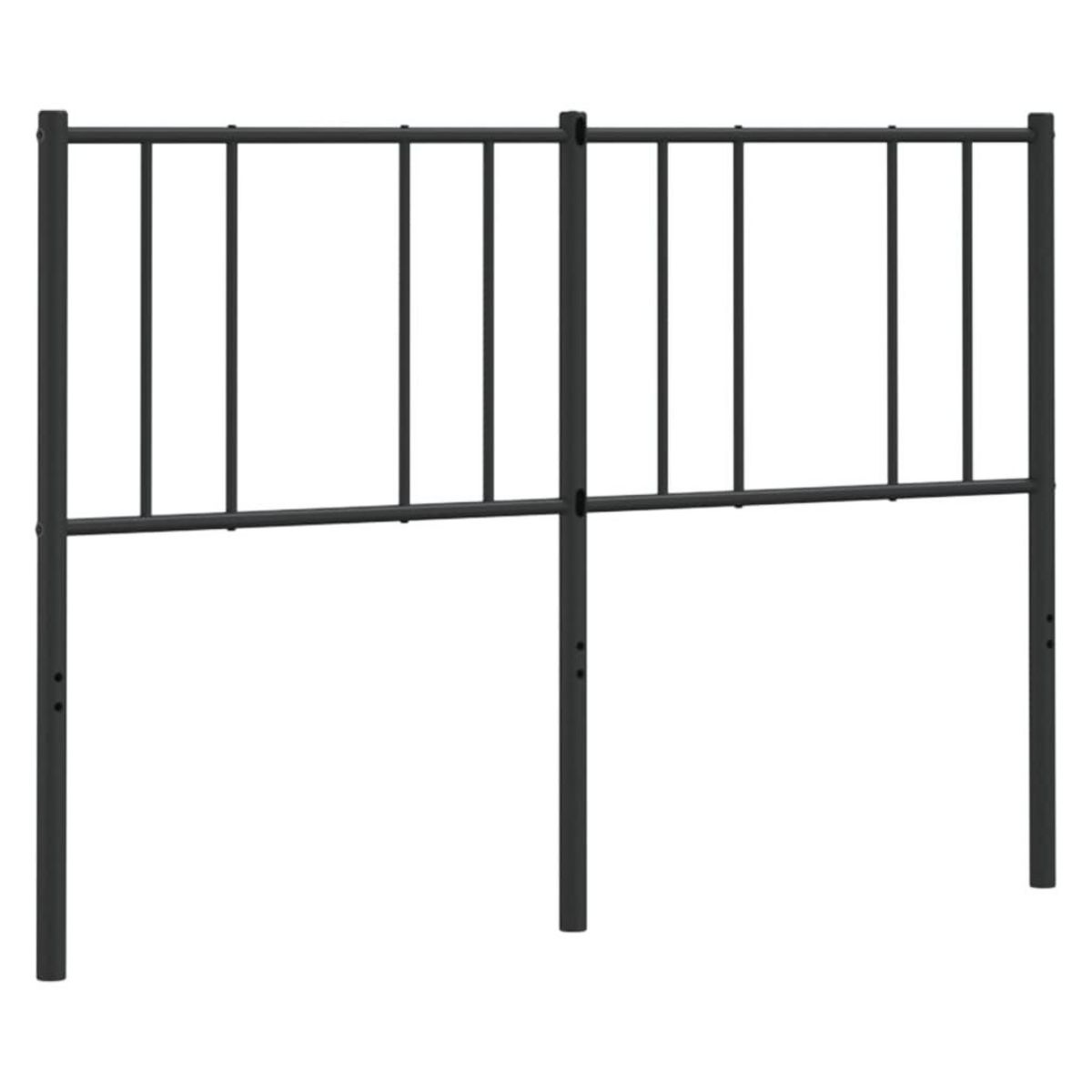 VIDAXL Tete de lit metal noir 140 cm