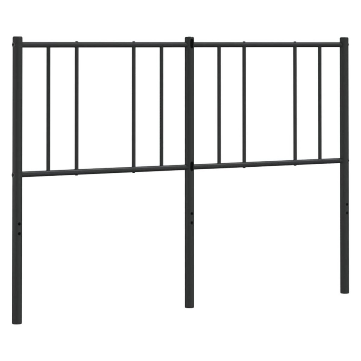 VIDAXL Tete de lit metal noir 140 cm