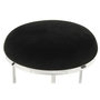 Voir la diapositive 2 : Paris Prix Tabouret Design  Wynona  49cm Noir & Argent