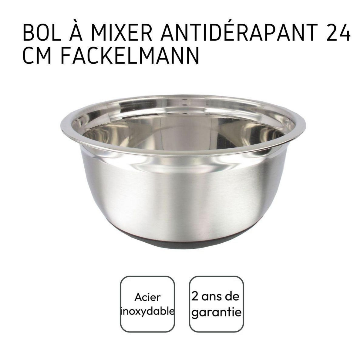 Fackelmann Bol à mixer en inox 24 cm de diamètre Fackelmann Basic