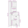 Voir la diapositive 6 : VIDAXL Armoire de salle de bain 38x33x160 cm bois massif de manguier