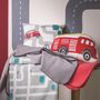 Voir la diapositive 2 : FUTURE HOME Lot 2 plaids gris et rouge polyester 130x150cm COOL