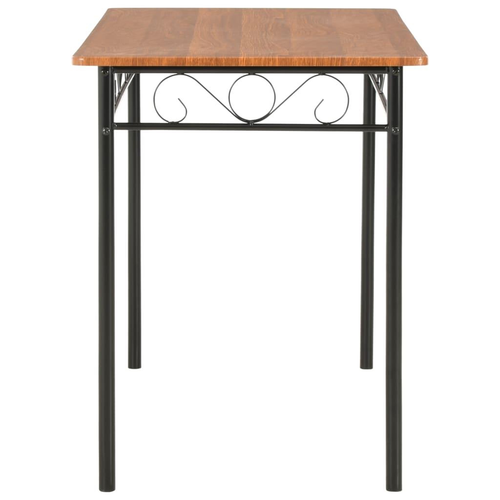 Voir la diapositive 6 : VIDAXL Ensemble de salle a manger 5 pcs MDF et acier Marron