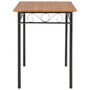 Voir la diapositive 6 : VIDAXL Ensemble de salle a manger 5 pcs MDF et acier Marron