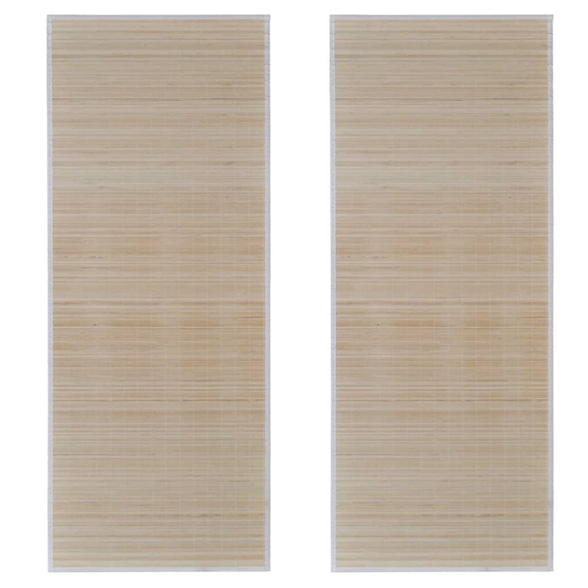 VIDAXL Tapis rectangulaires Bambou naturel 2 pcs 120x180 cm