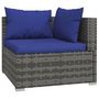 Voir la diapositive 5 : VIDAXL Canape 3 places avec coussins Gris Resine tressee