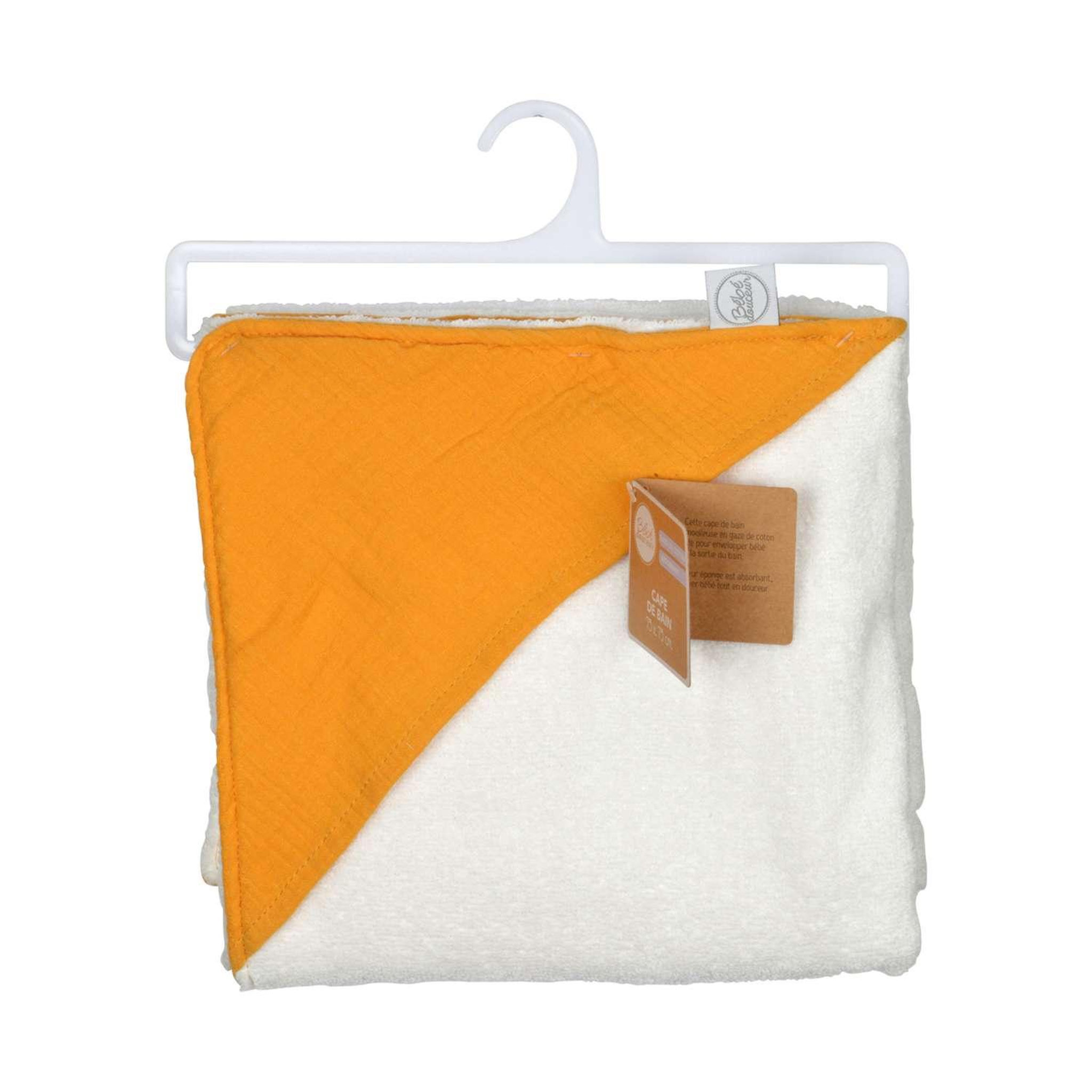 Voir la diapositive 3 : BEBE DOUCEUR Cape de bain en gaze de coton