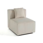 LISA DESIGN Arty - module d'assise - en velours côtelé. Coloris disponibles : Orange, Gris, Vert, Bleu, Beige, Noir, Jaune