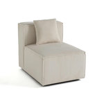 LISA DESIGN Arty - module d'assise - en velours côtelé. Coloris disponibles : Vert, Noir, Orange, Bleu, Gris, Beige, Jaune