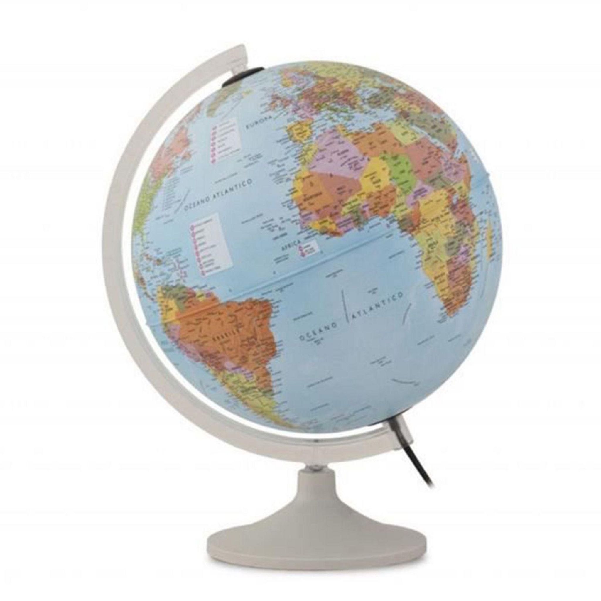 Globe Terrestre Lumineux Nova Rico 30cm - Constellations Et Signes Zodiacaux Avec Piédestal Bois