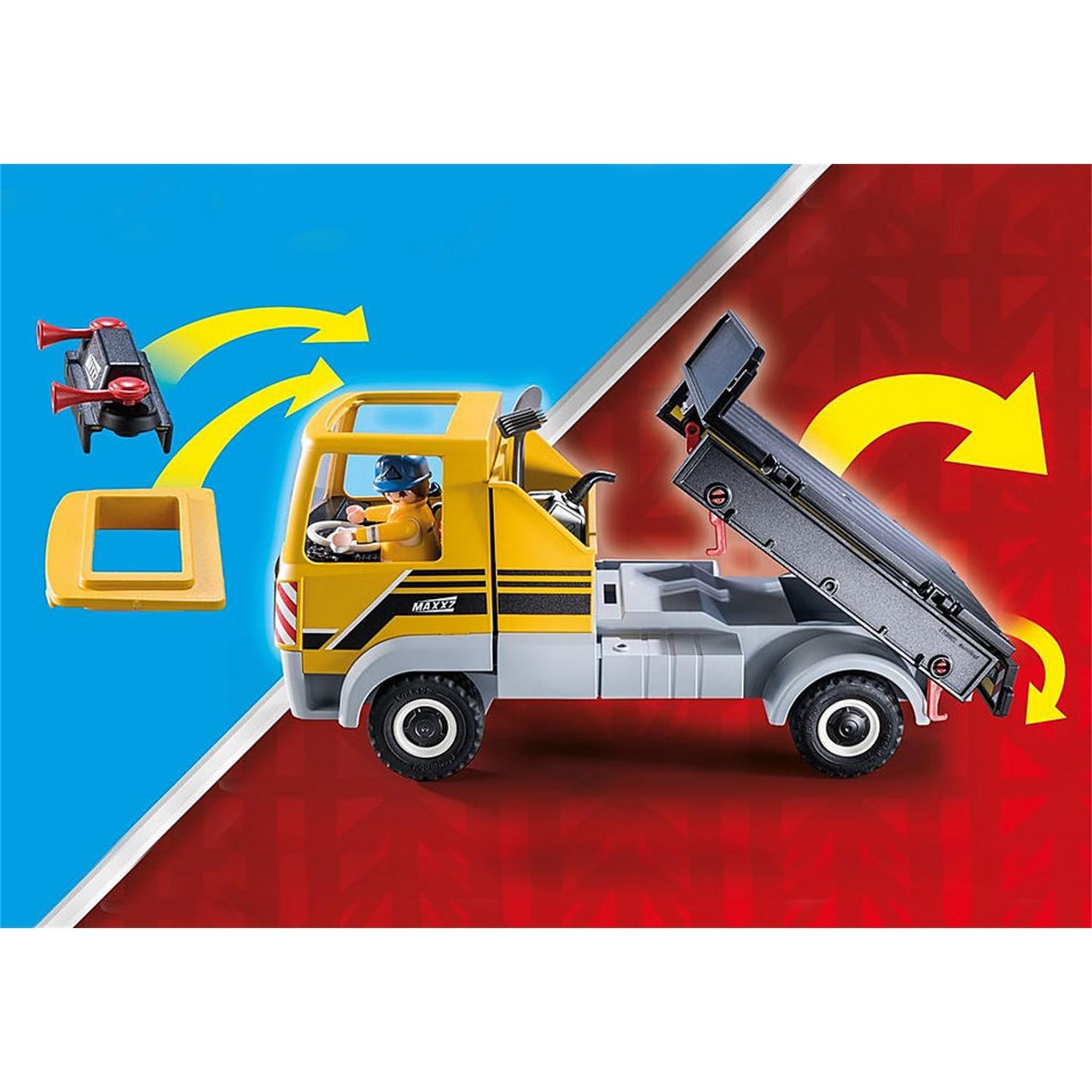 Voir la diapositive 6 : PLAYMOBIL City Action Site de travaux avec camion et ouvriers