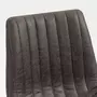 IDIMEX Lot de 2 tabourets de bar VENEZA chaise haute réglable en hauteur, dossier droit avec revêtement en tissu suédine de coloris gris