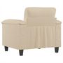 Voir la diapositive 5 : VIDAXL Chaise de canape creme 60 cm tissu microfibre