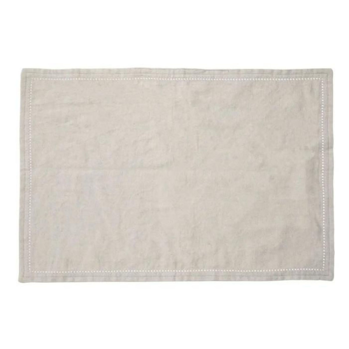 SECRET DE GOURMET Set de Table en Lin  Elina  30x45cm Gris