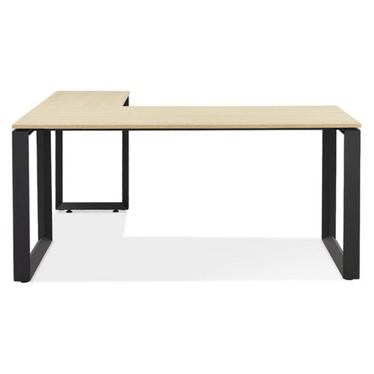 Paris Prix Bureau d'Angle Design  Abigano  170cm Naturel & Noir
