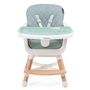 Voir la diapositive 3 : BEBELISSIMO Bebelissimo - Chaise haute 2 en 1 - Evolutive - Réglable - bois de Hêtre - PU cuir - vert -HA-032 - new design