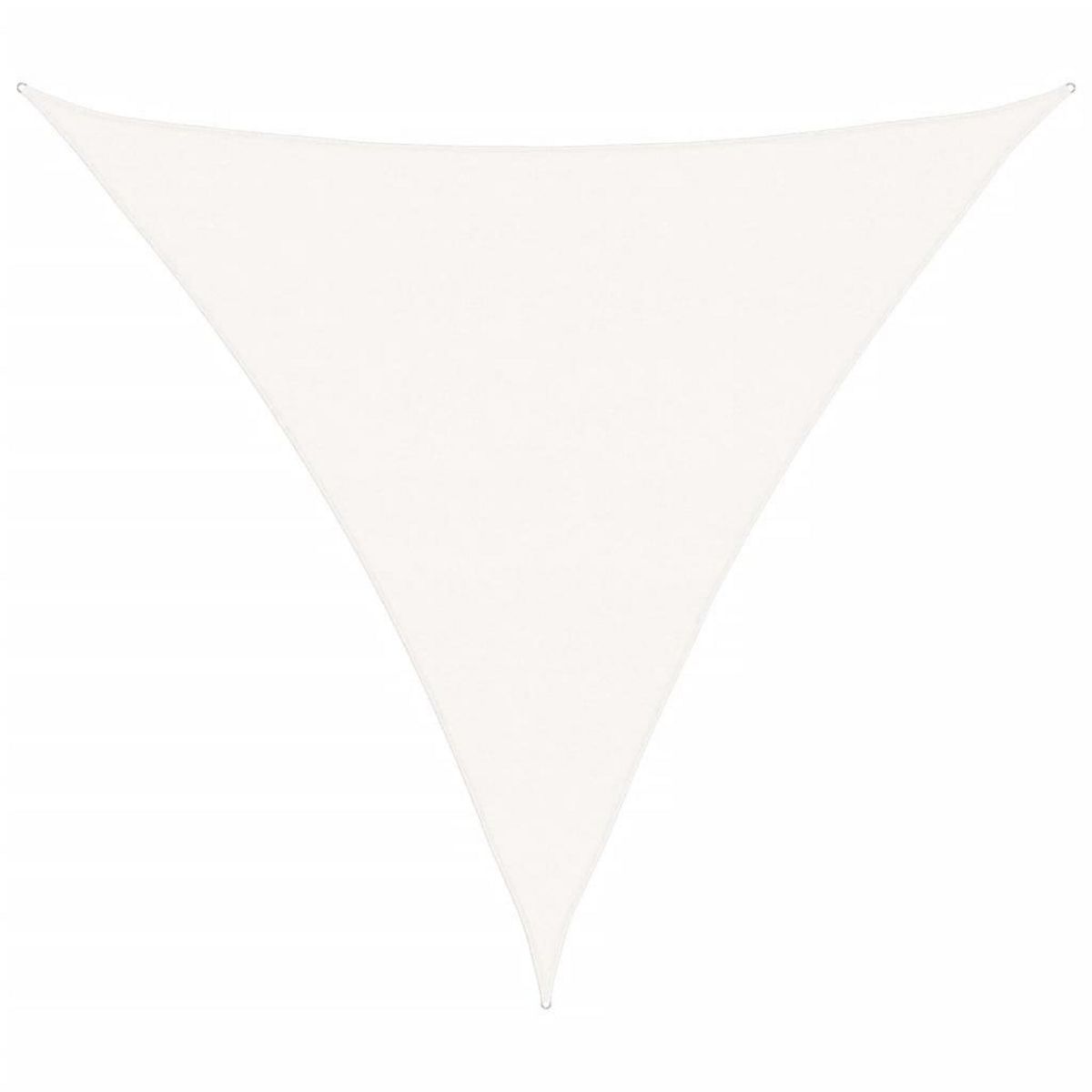 VIDAXL Voile d'ombrage PEHD Triangulaire 5 x 5 x 5 m Blanc