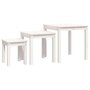 Voir la diapositive 2 : VIDAXL Tables gigognes 3 pcs Blanc Bois de pin massif