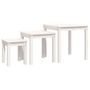 Voir la diapositive 2 : VIDAXL Tables gigognes 3 pcs Blanc Bois de pin massif