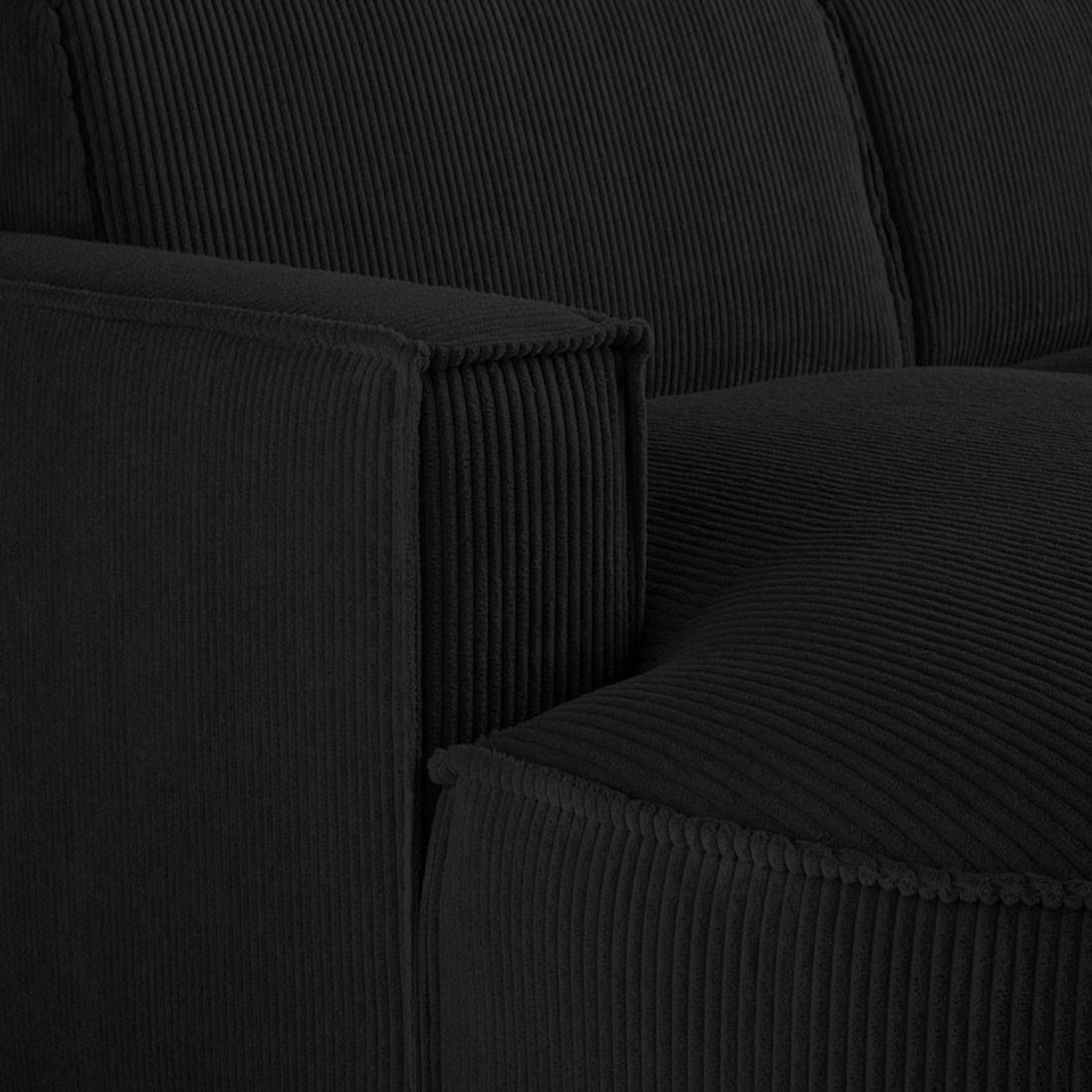 Voir la diapositive 5 : LISA DESIGN Spiaggia - canapé d'angle gauche - 5 places - en velours côtelé