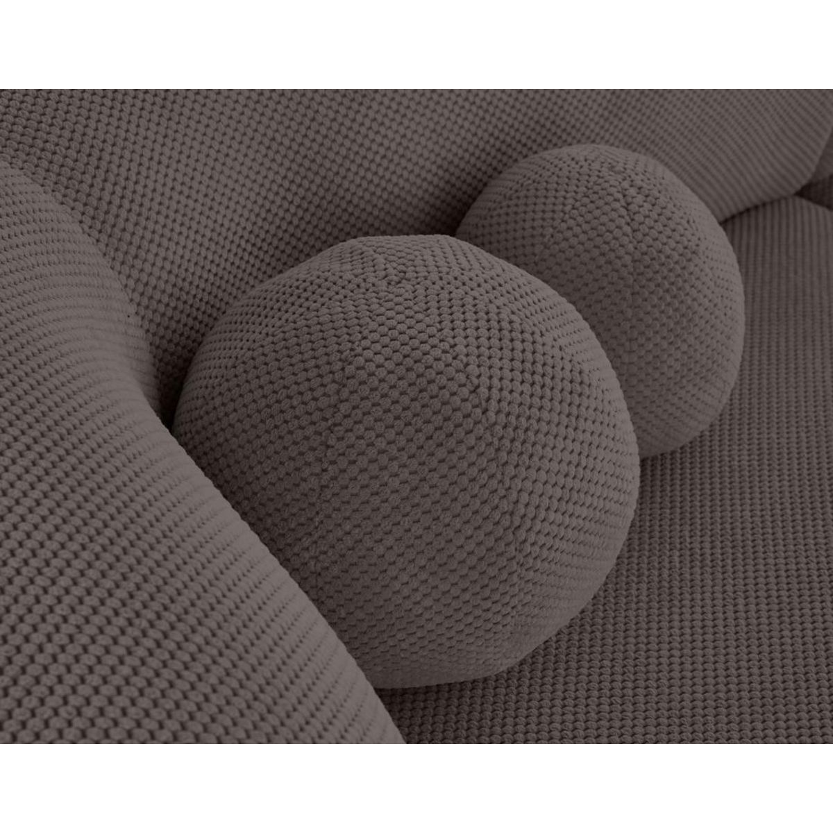 LISA DESIGN Charles - canapé droit 4 places avec double méridienne - assise profonde - en velours texturé