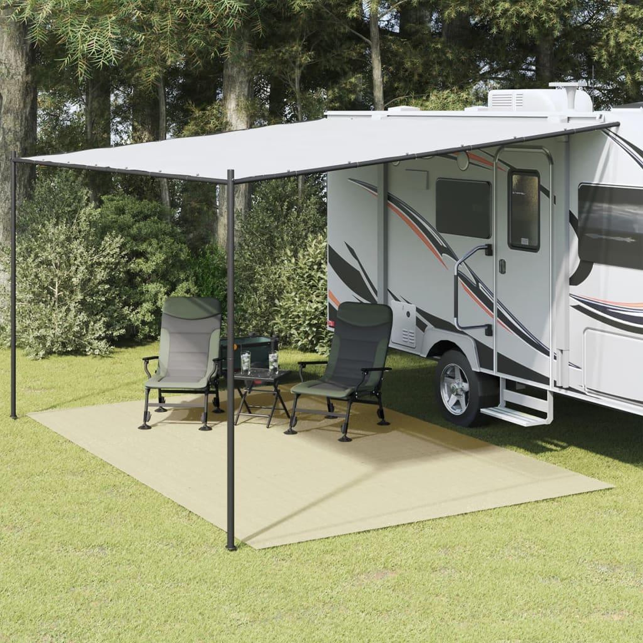 VIDAXL Tapis de tente creme 5x3 m