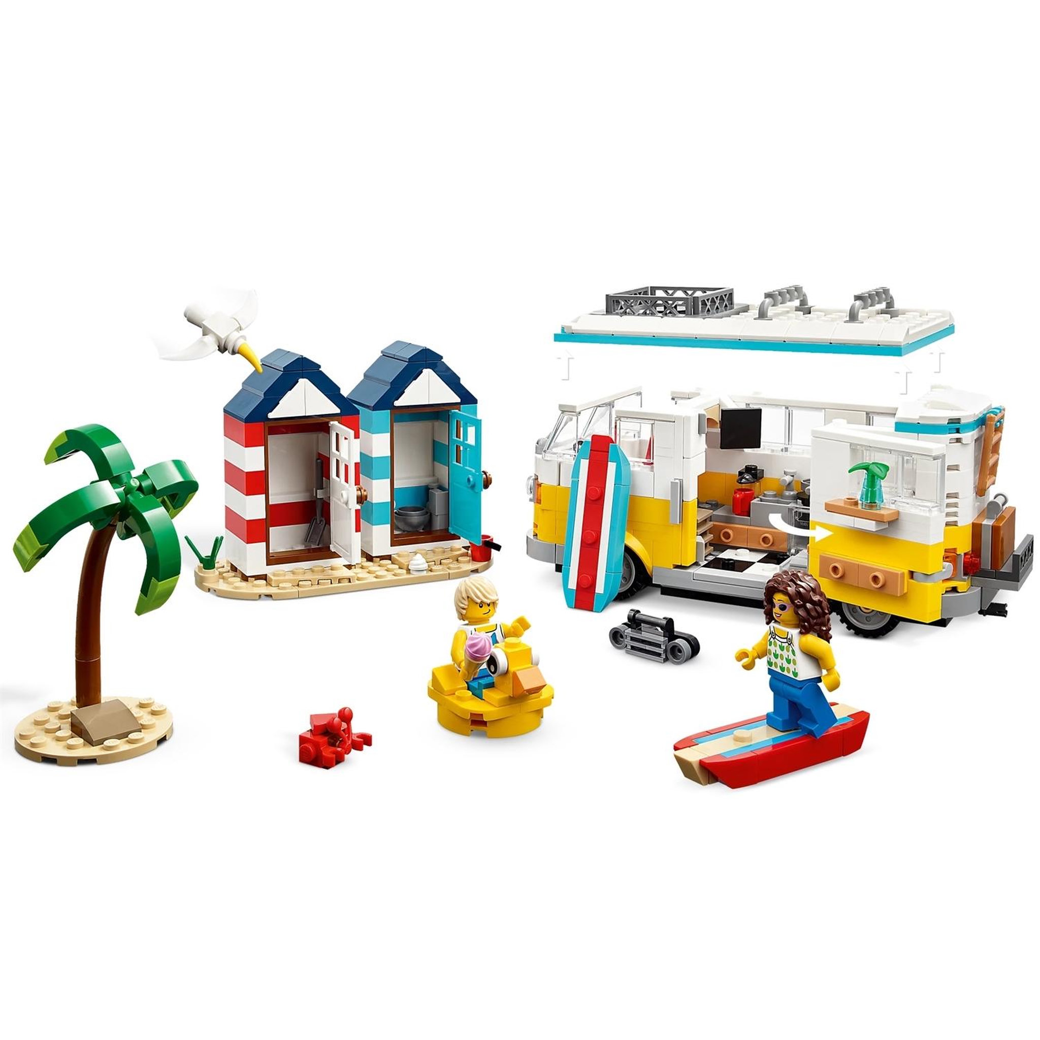 Voir la diapositive 3 : LEGO Creator 3 en 1 Camping-car à la plage
